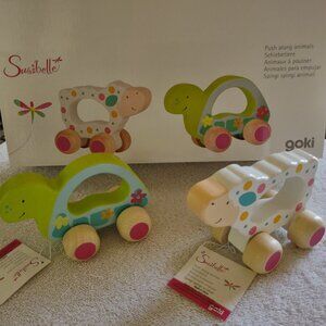GOKI Push-along animals - Turtle and Sheep